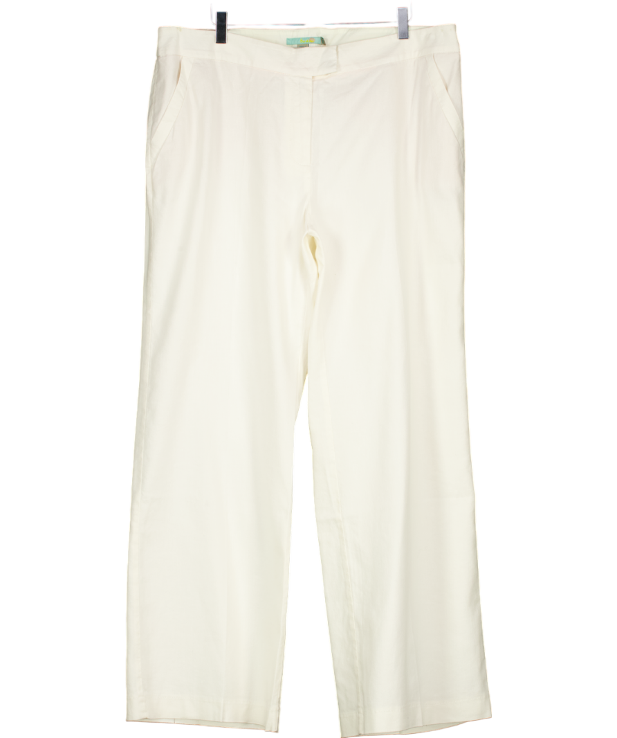 Boden White Mina Linen Trouser UK 18