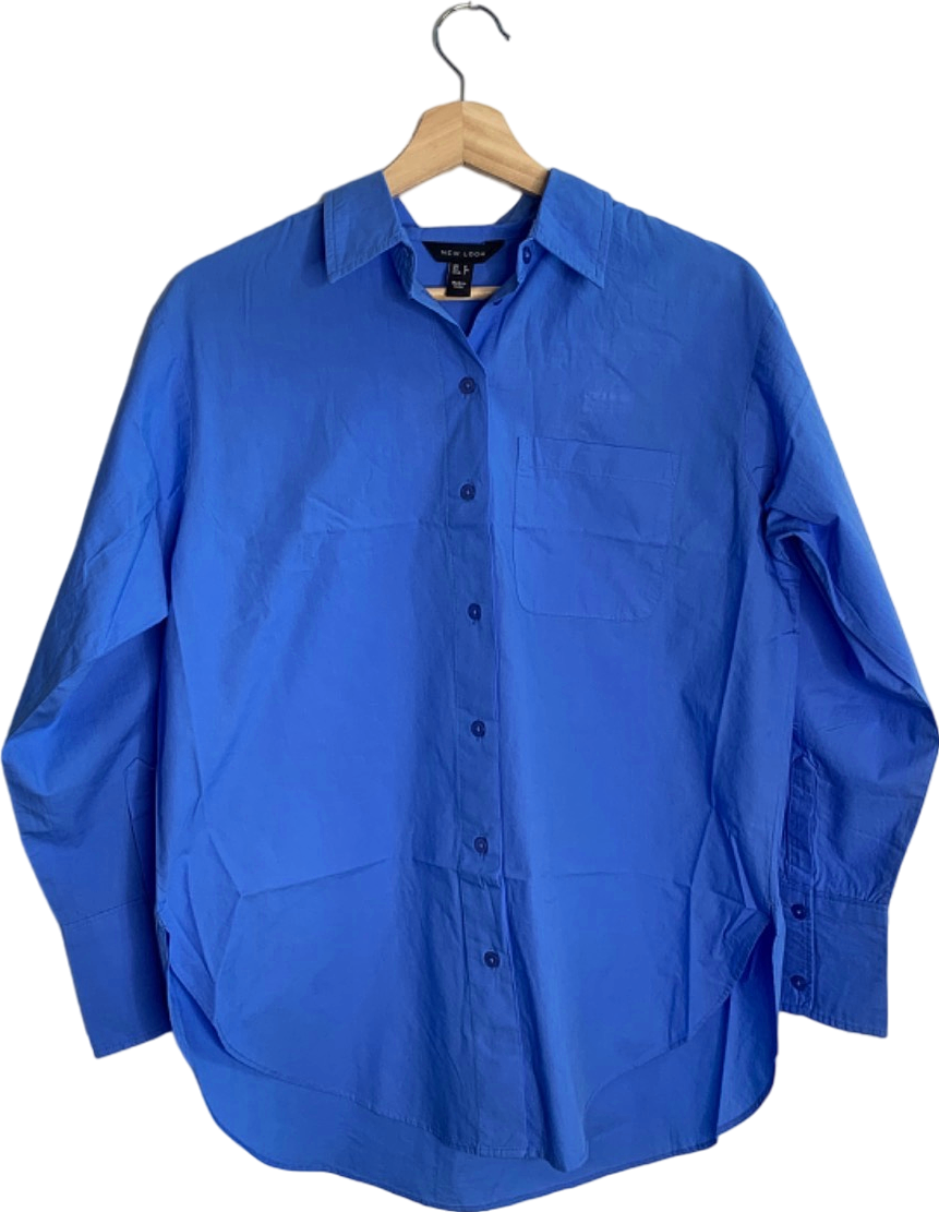New Look Blue K Percy Poplin Shirt UK 6