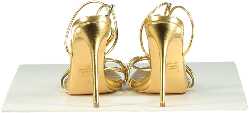 EGO Gold Strappy Heels UK 8