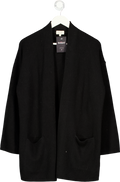 JIGSAW Black Wool & Cashmere Blend Cardigan UK XS