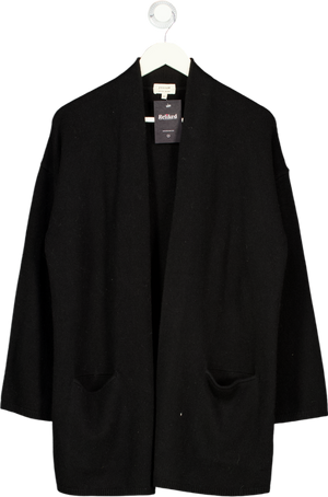JIGSAW Black Wool & Cashmere Blend Cardigan UK XS
