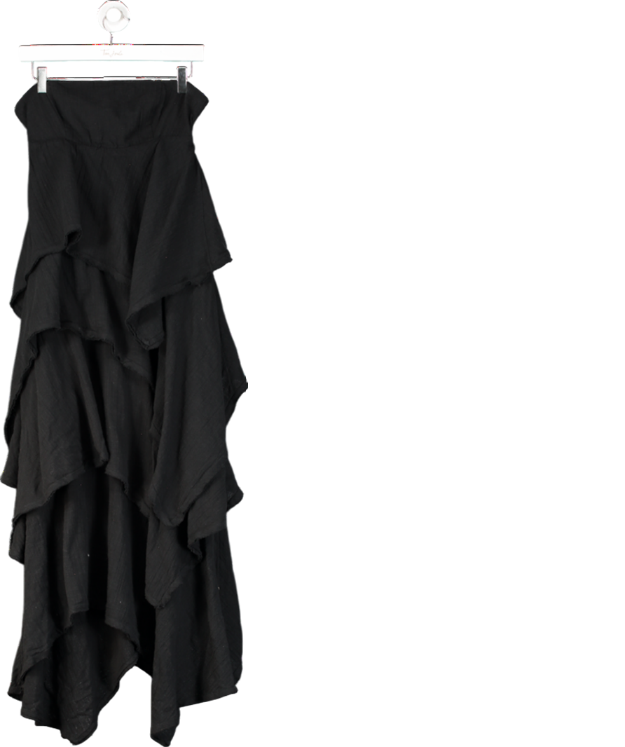 Free People Black Tie Back Dress UK 12