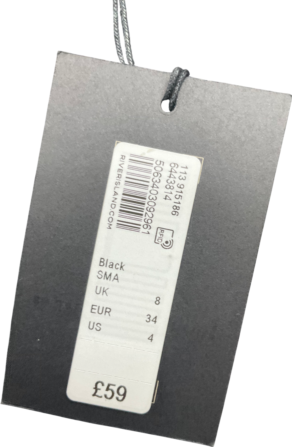 River Island Black Somewhere To Go Button Up Peplum Jacket UK 8