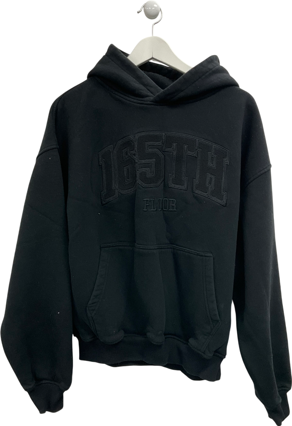 165th Floor Black Varsity Hoodie UK S