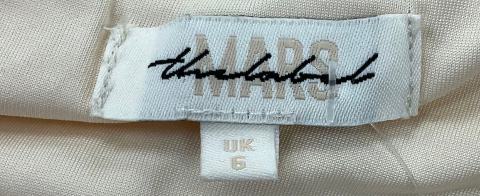 Mars the Label Cream The Shape Textured Midaxi Dress UK 6