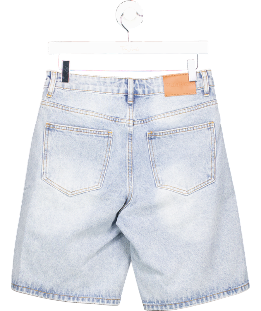 White Fox Blue Hurt Feelings Denim Shorts UK S