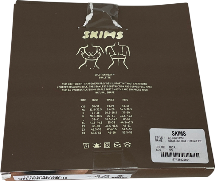 SKIMS Cream Seamless Sculpt Bralette - Mica UK XS