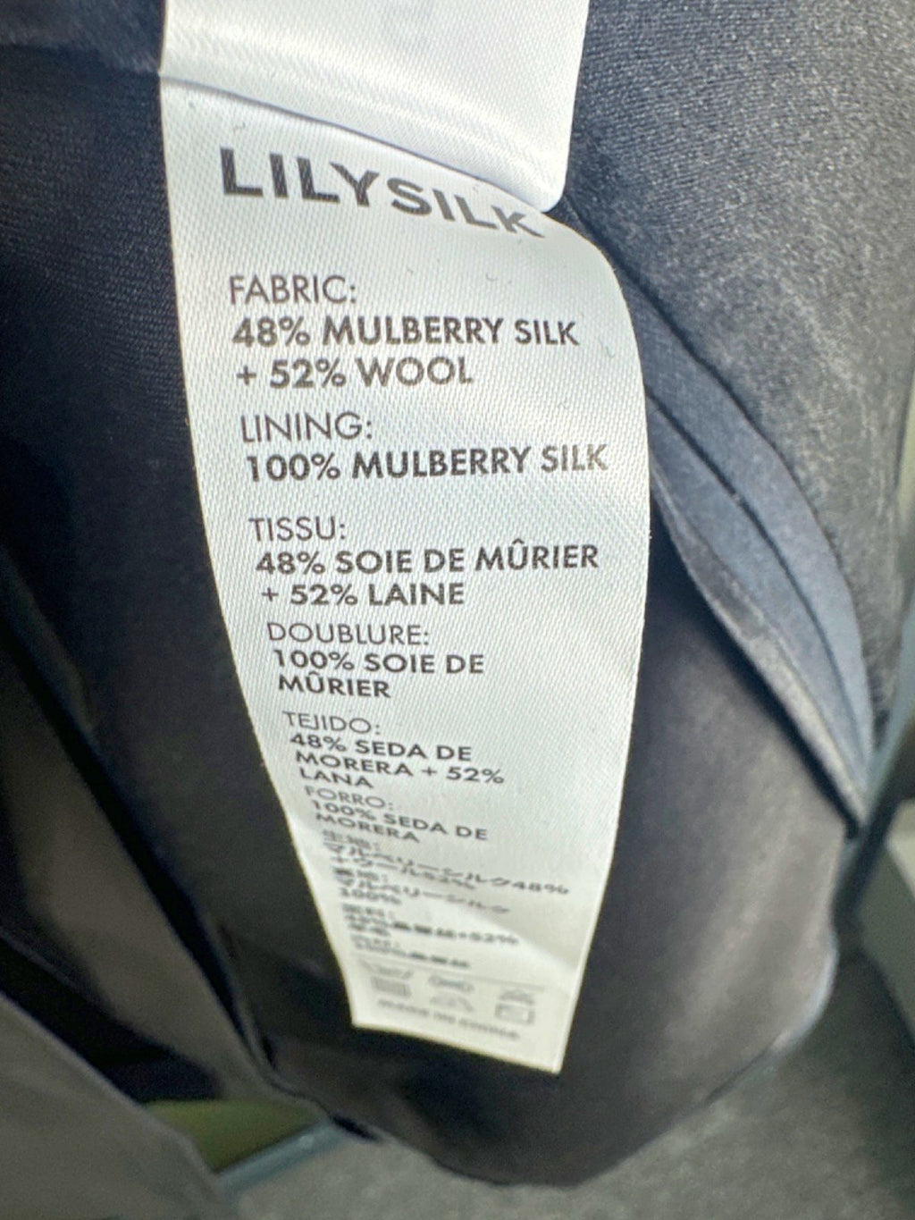 LilySilk Black Trench Coat UK S