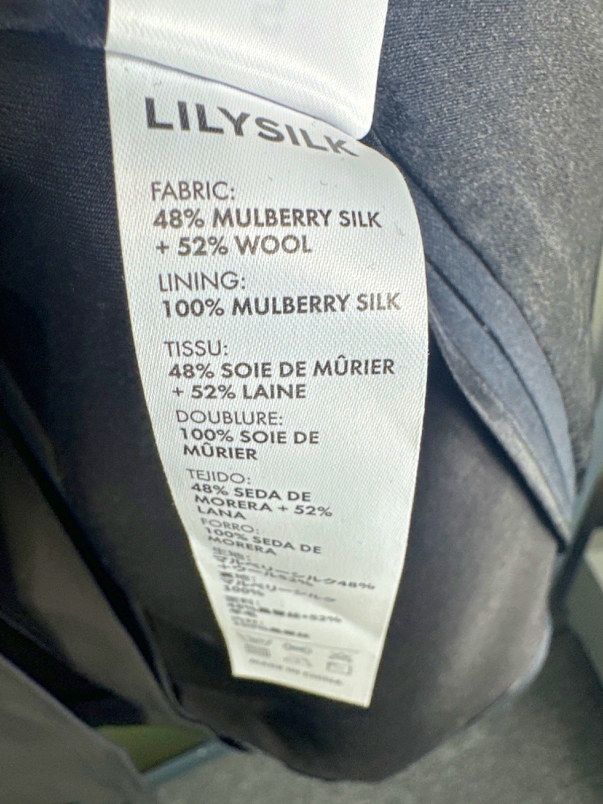 LilySilk Black Trench Coat UK S