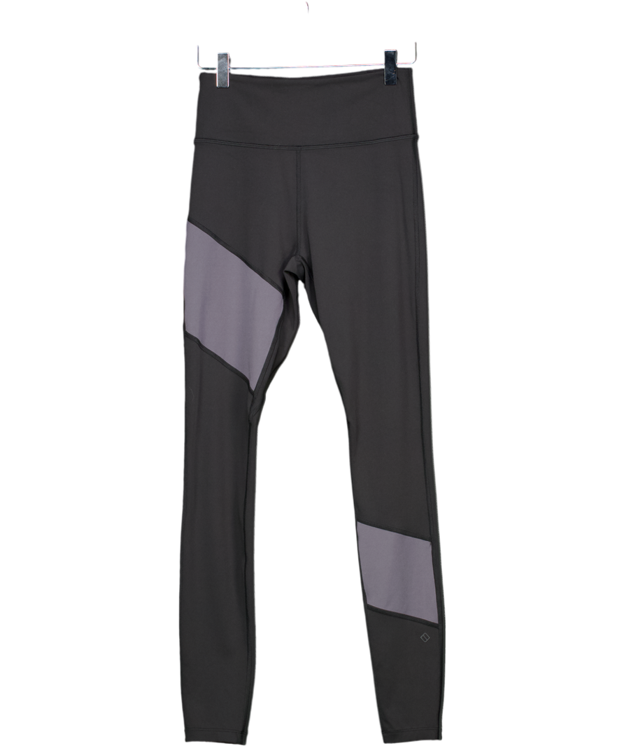 seissense Black Colour Blocked Cropped Legging UK S