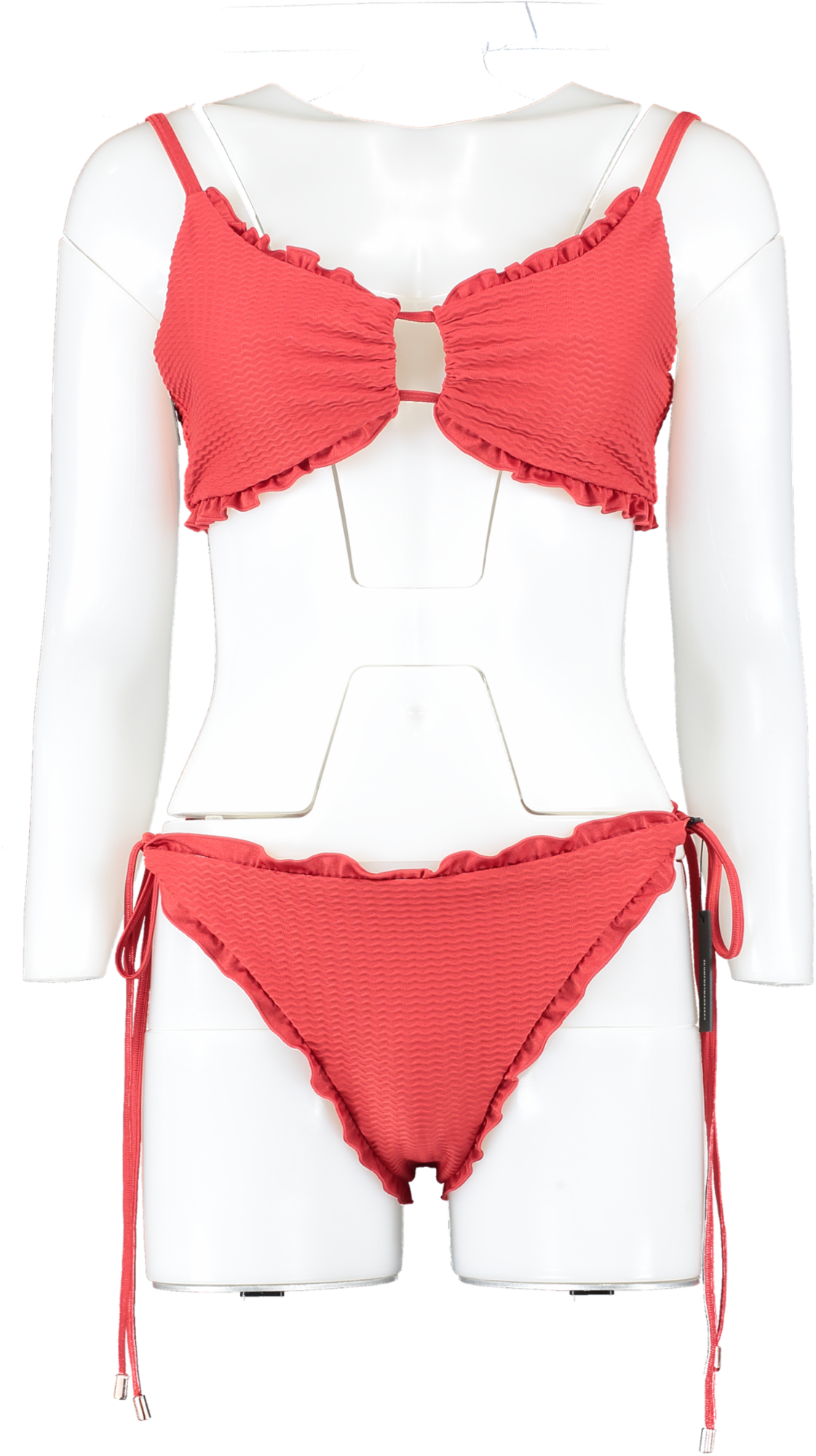 lounge swim Red Hawaii Textured Bikini Set UK XL