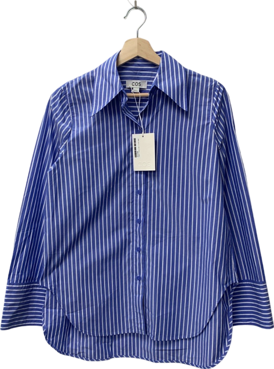 COS Blue Striped Long Sleeve Shirt UK 6