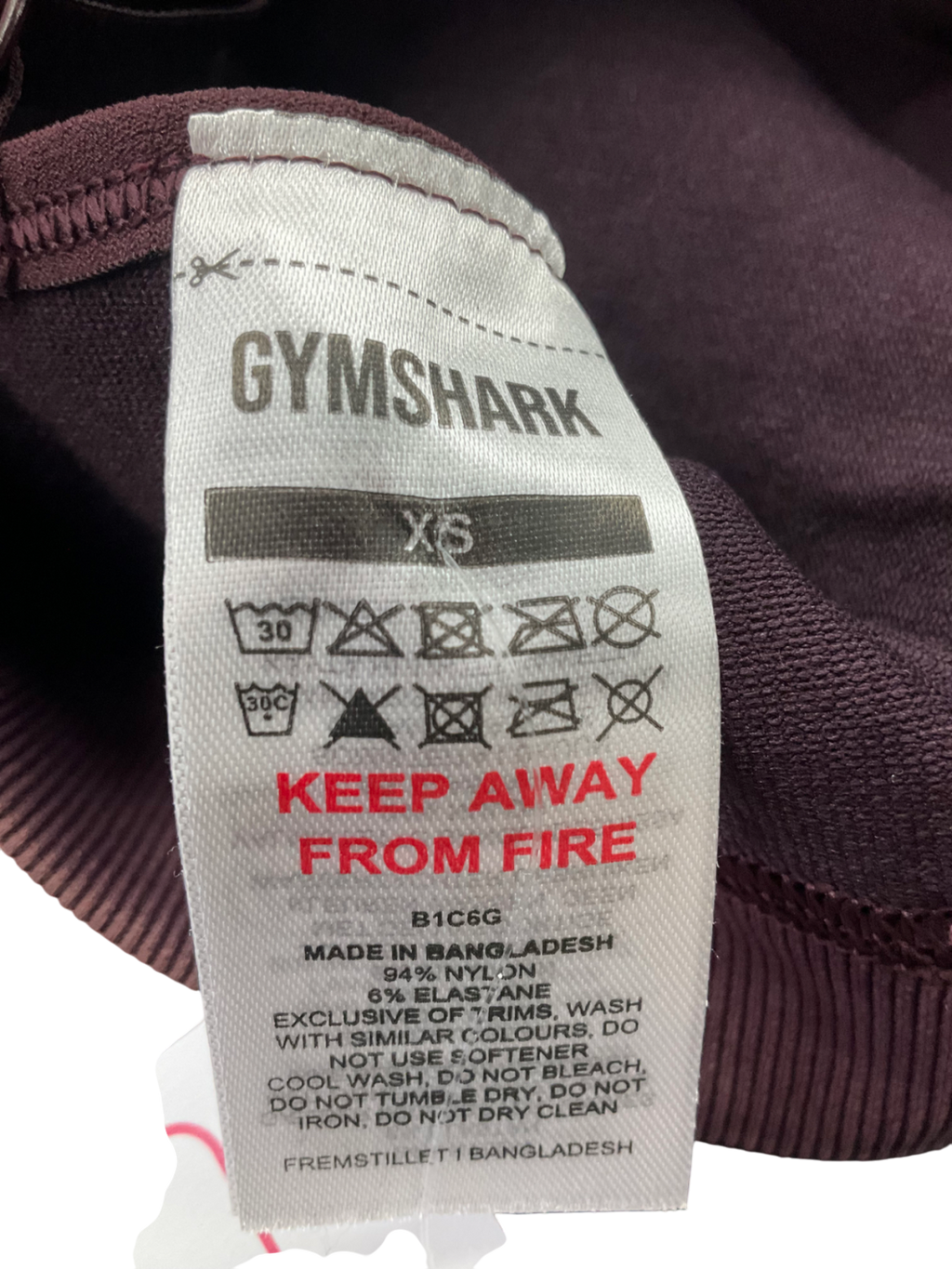 gymshark Purple Halter Neck Sports Bra UK XS