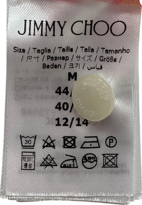 Jimmy Choo Orange Geometric-print 2-piece Cotton Shirt & Trouser Co-ord set UK M