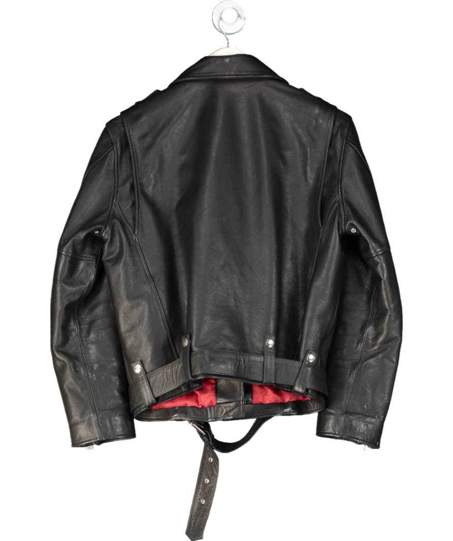 Anine Bing Black Leather Biker Jacket UK M