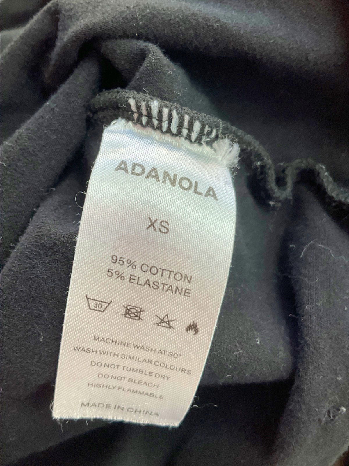 Adanola Black Long Sleeve Top UK XS