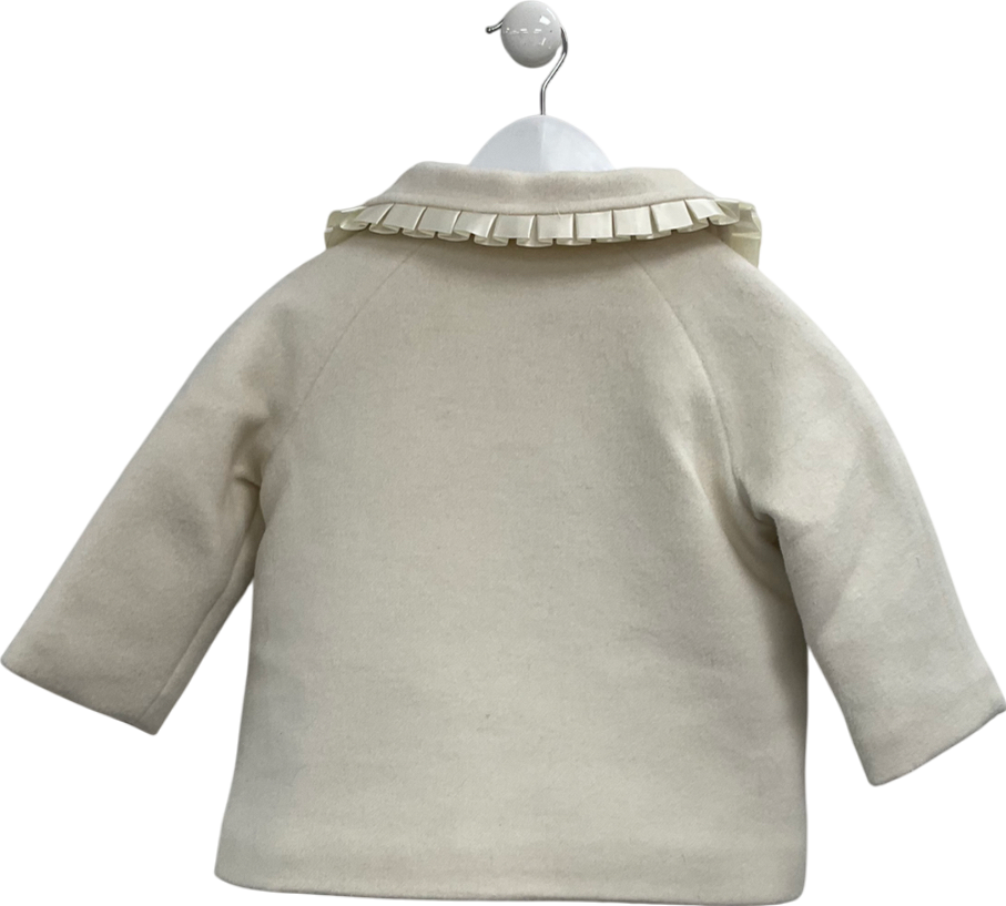 Rachel Riley Cream Wool Look Collared Coat 12-18 Months