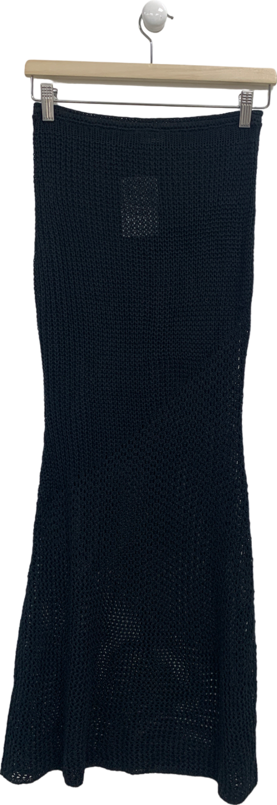 Tiger Mist Crochet Black Maxi Skirt UK S