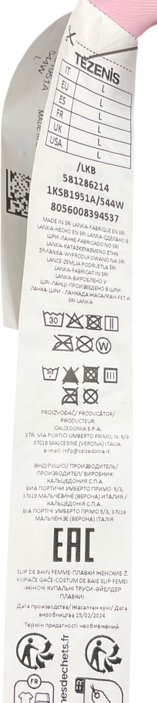 tezenis Multicoloured Water Colour Flowers Rounded Bikini Bottoms & Matching Top UK L