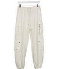 The Couture Club White Cuffed Cargo Trousers UK S