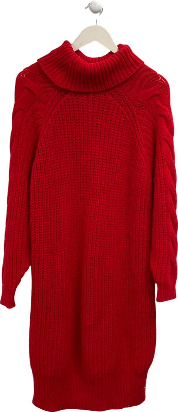 River Island Red Jumper Dress UK S