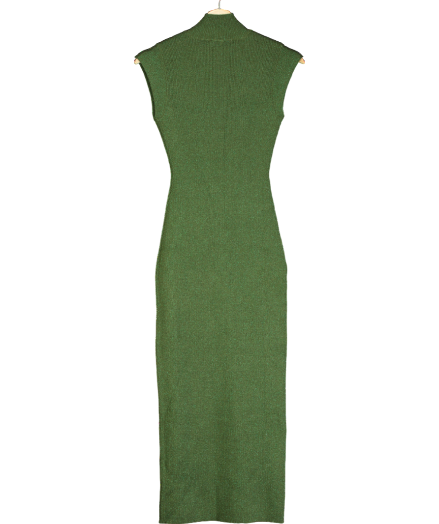 ZARA Green High-neck Knit Dress UK S