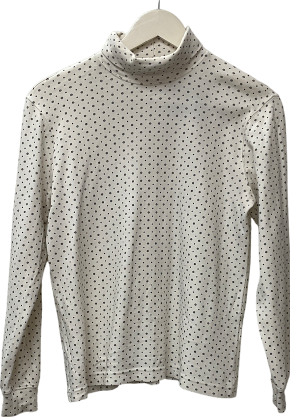 one up golf White High Neck Long Sleeved T-shirt UK S