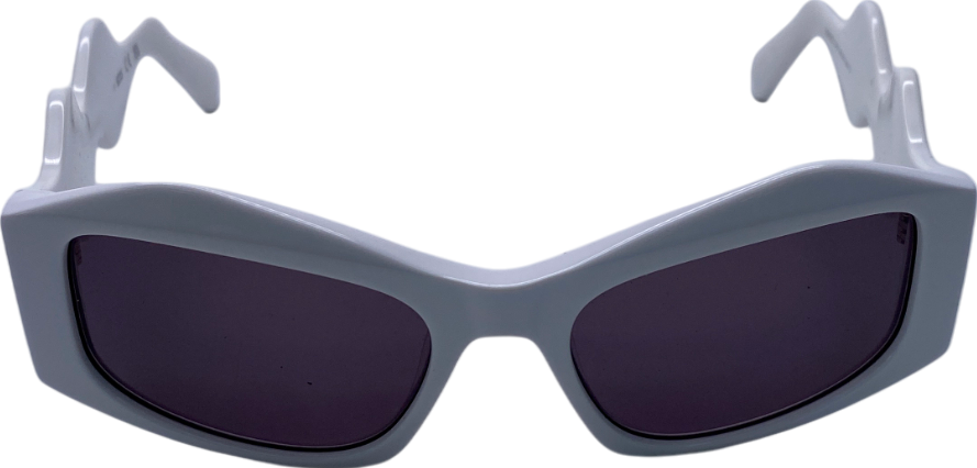 GCDS White Wave Temple Sunglasses One Size