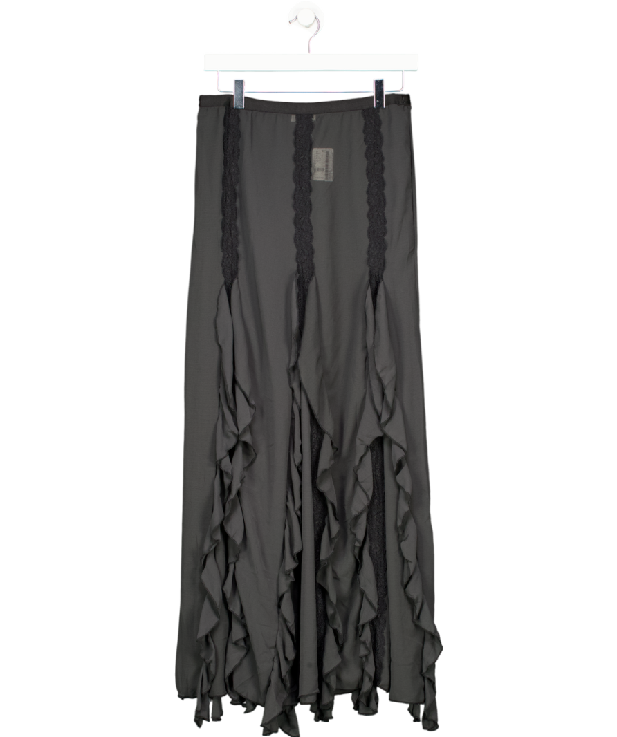 Free People Black Sheer Maxi Skirt UK S