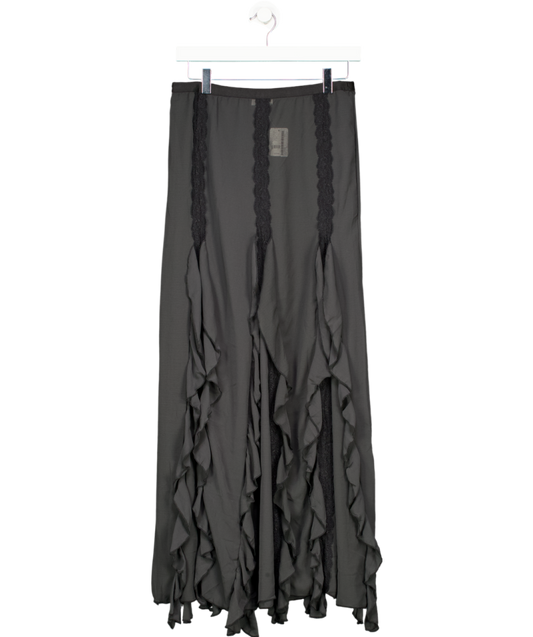 Free People Black Sheer Maxi Skirt UK S