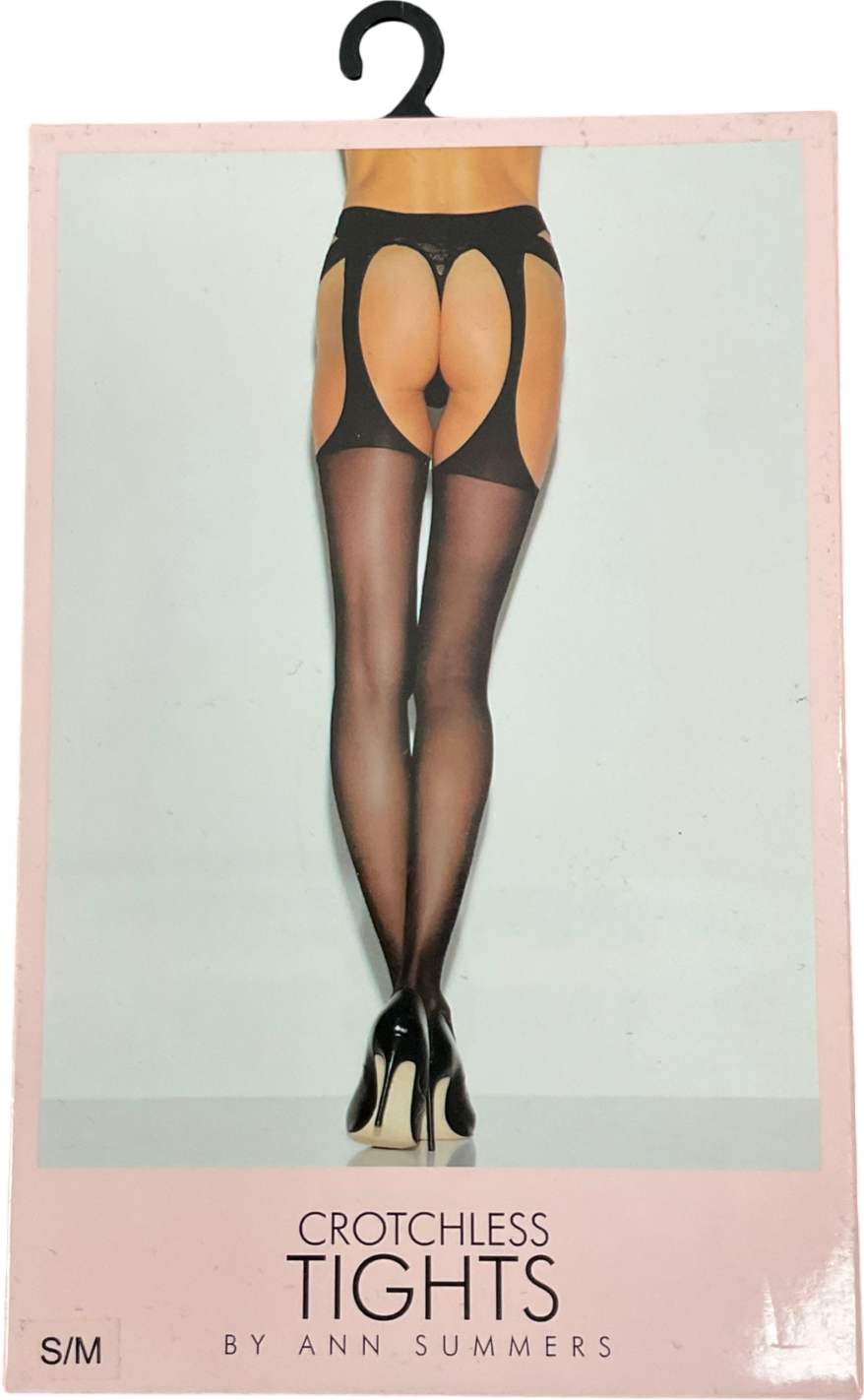 Ann Summers Black Crotchless Tights UK S/M
