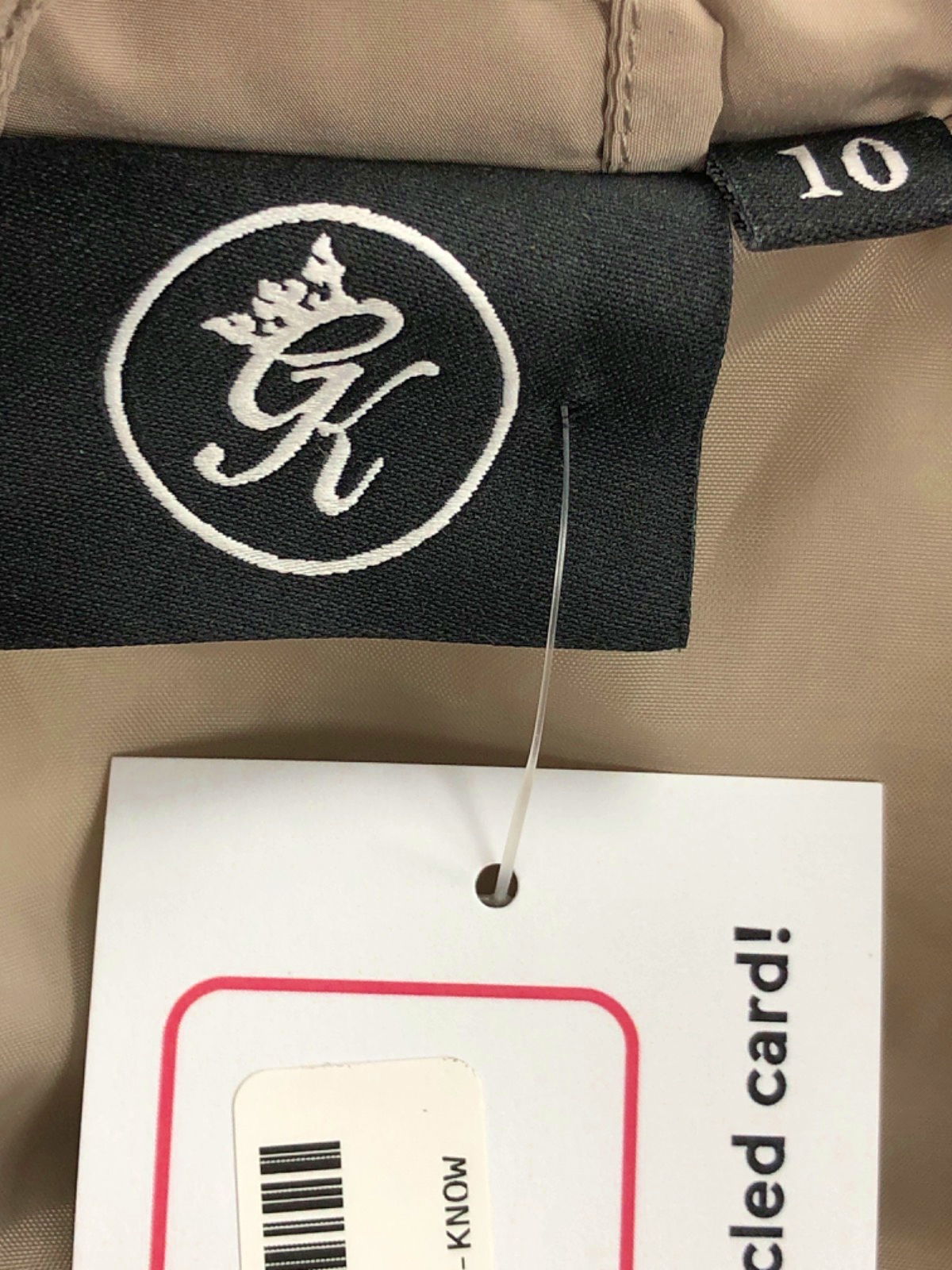 Gymking Beige Puffer Jacket UK 10