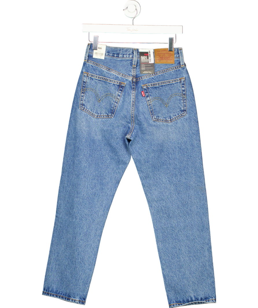 levis Blue 501 Original Cropped Jeans W25