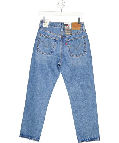 levis Blue 501 Original Cropped Jeans W25