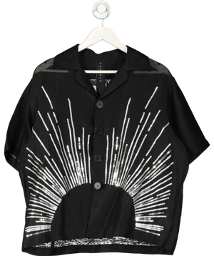 Danshan Black Sequin Sun Shirt UK M