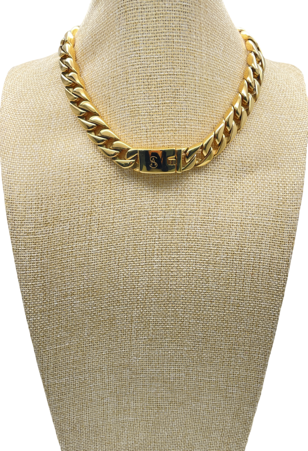 By Anisa Sojka Metallic Yellow Gold 18k Plated Chunky Chain Necklace