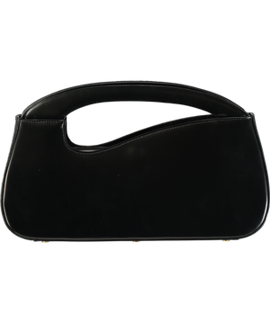 Natalie Dennis Black Large Signature Curve Bag With Leather Strap