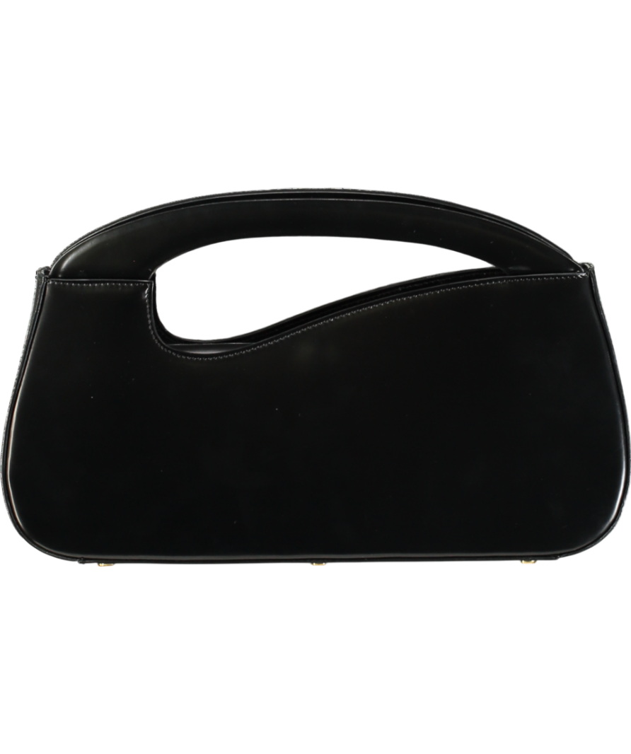 Natalie Dennis Black Large Signature Curve Bag With Leather Strap