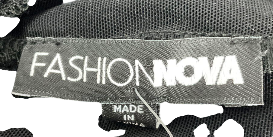 Fashion Nova Black Kendall Mini Dress UK S