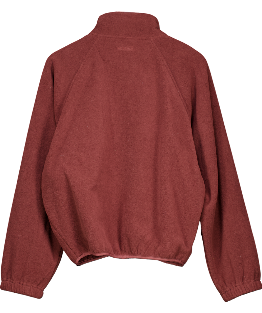 Adanola Red Fleece Button Up Jacket UK S