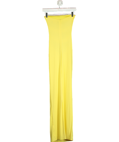 White Fox Yellow Midnight Rain Maxi Dress Lemon UK XS