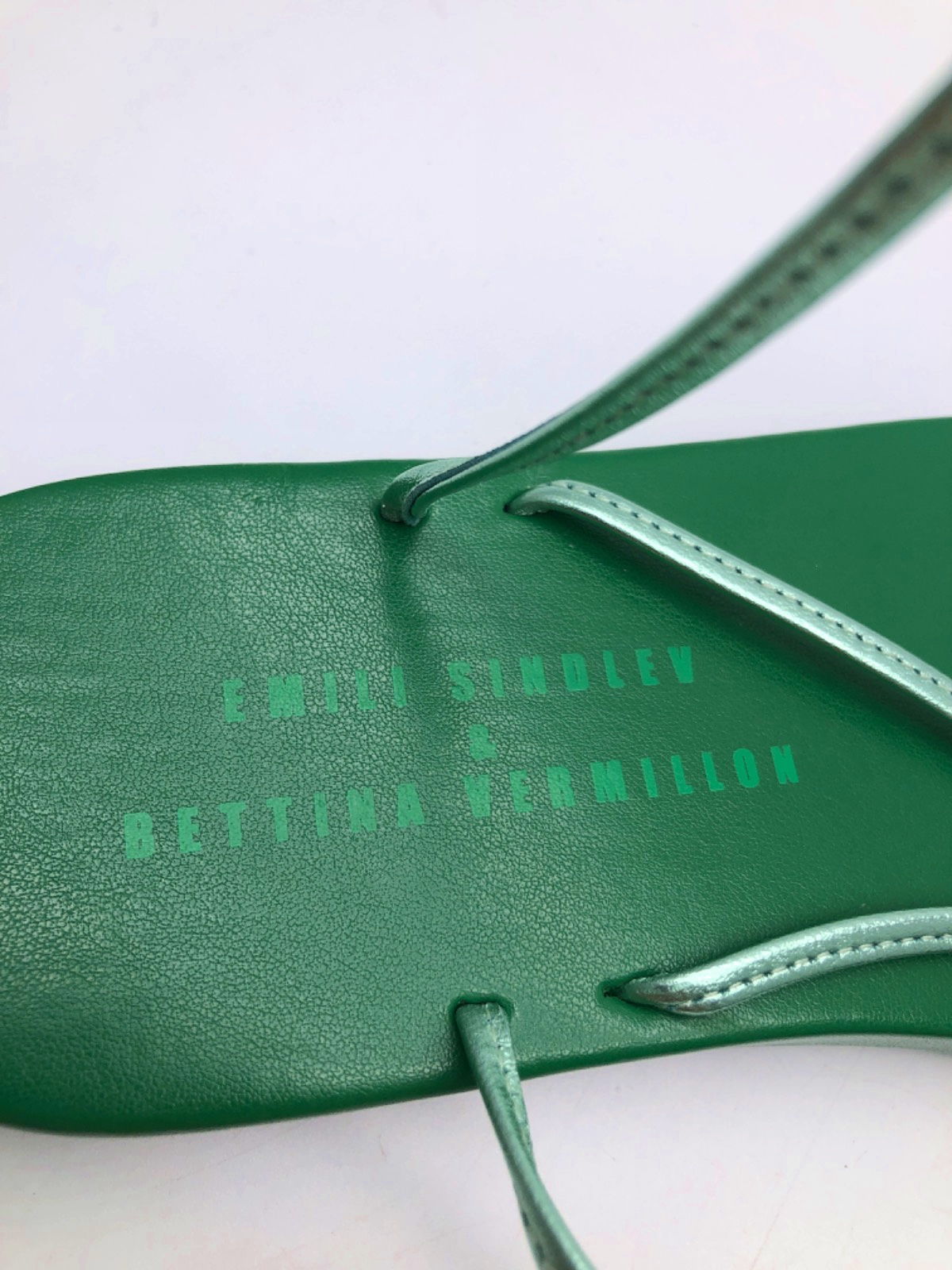 Emili Sindlev & Bettina Vermillion Green Lace-Up Sandals UK 5