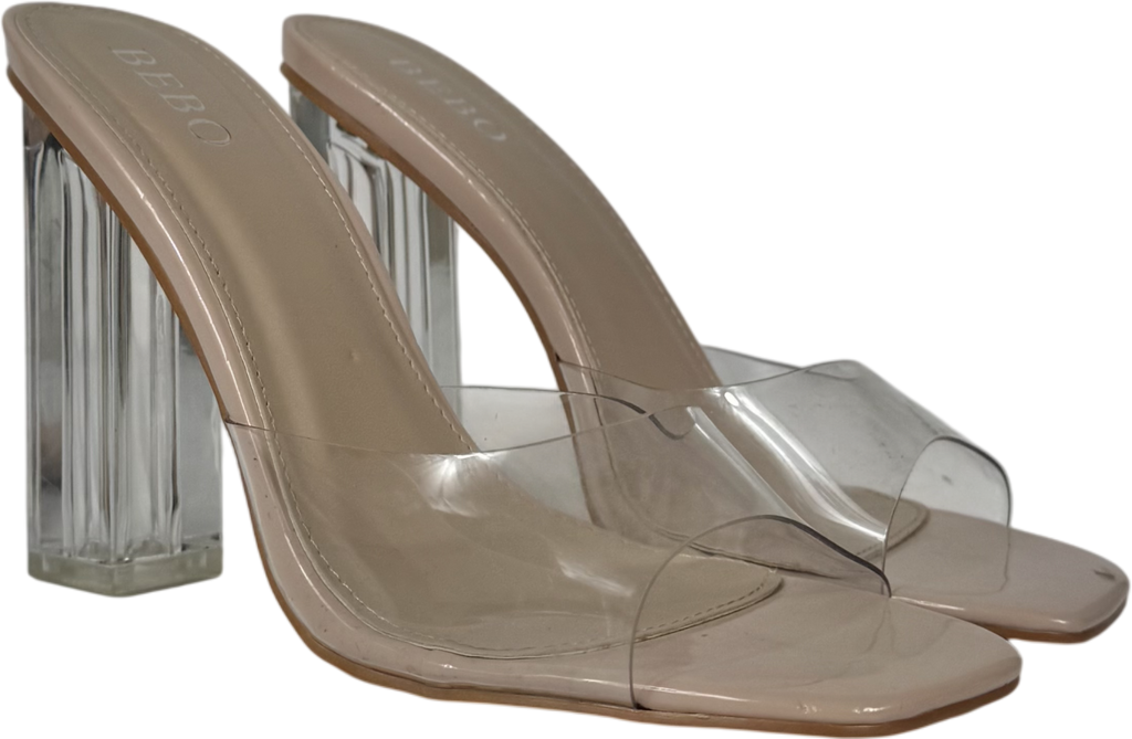 Nude Wide Fit Sparra Barely Bebo Barely There Heeled Sandals UK 6 EU 39 👠