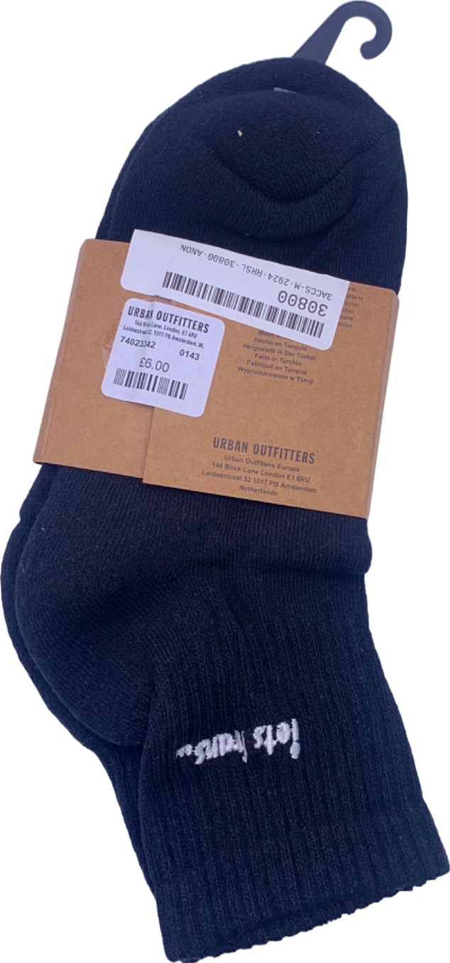 iets frans Black Recycled Yarn Socks One Size