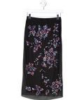 Pinko Black Floral Sequin Skirt UK S