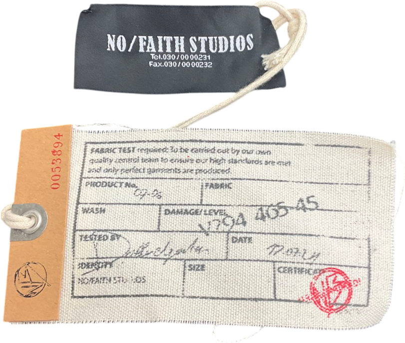 no faith studios Black 25ss Authentic 90s Us Crewneck Washed Out UK L