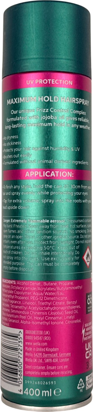Wella Silvikrin Maximum Hold Hairspray 400ml