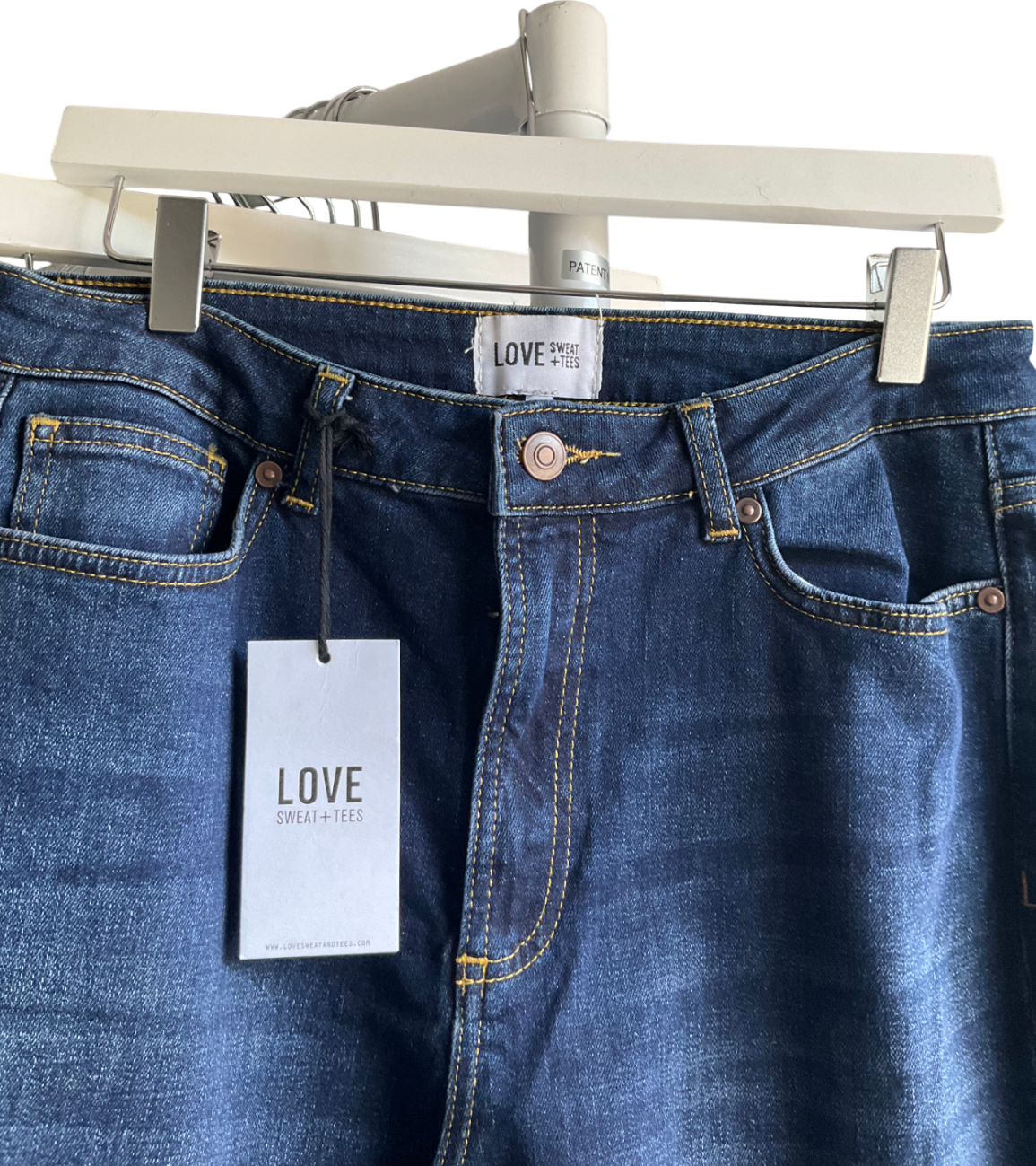 Love sweat + tees Blue Turned Up Jeans UK M