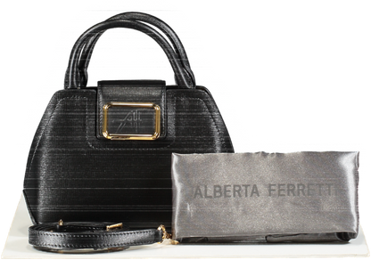 Alberta Ferretti Black Mini Albi 33 Leather Handbag