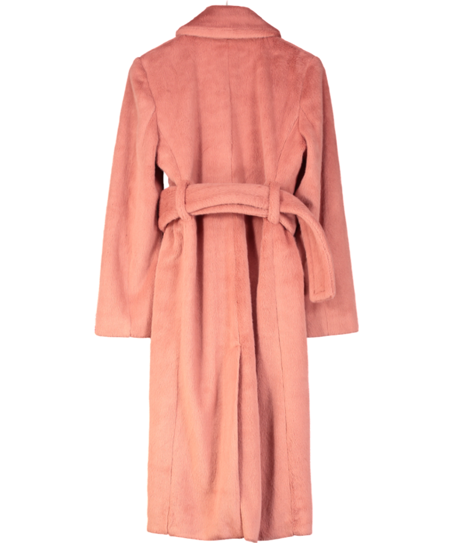 Acne Studios Red Orietta Coat In Faux Fur UK 6